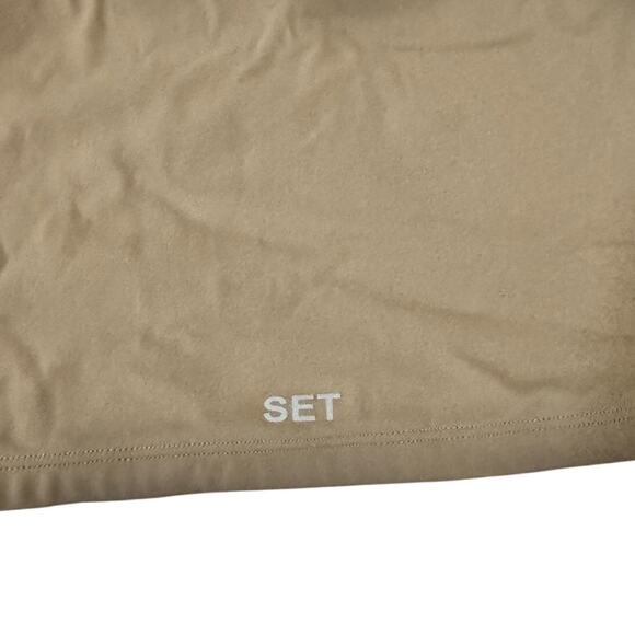 Set Active Sports Bra Women’s Medium Taupe Brown Racerback Sportbody Stretch - Picture 2 of 4